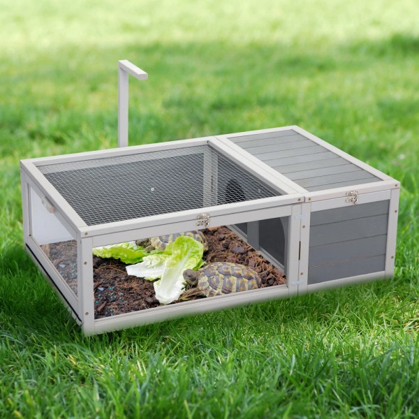 Unbranded Wooden Tortoise House Large Tortoises Enclosure for Small Animals