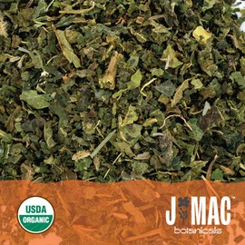 J MAC BOTANICALS Organic Nettle Leaf, Herbal Tea (200+ Cups) Dried stinging nettle tea, nettle leaf tea, nettle tea organic, Huge 1 Pound Bulk Bag, Urtica dioica- 16 oz