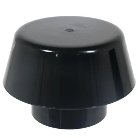 SPARES2GO 110mm Vent Extract Cowl Mushroom Soil Pipe Stack System Weather Ring Seal (Black)