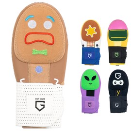 Got Game Baseball Sliding Mitt - Youth and Adult Sizes - Drippy Drip Accessory Gingerbread Man, Ice Cream, Alien, Ninja, Pencil, Cowboy (Gingerbread Man, Adult)