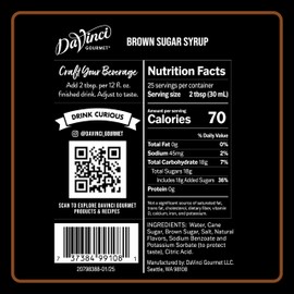 DaVinci Gourmet Brown Sugar Syrup, 25.4 Fluid Ounces (Pack of 1)