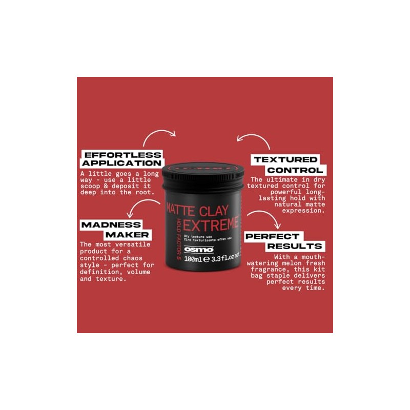 Osmo Extreme Matte Hair Clay 100ml | Strong Hold Styling
