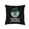 Growing A Greener Tomorrow Sustainable Hydroponics Throw Pillow