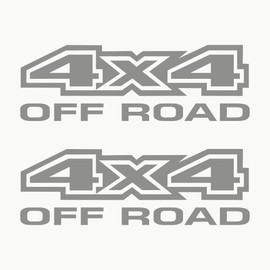 Autodomy 4x4 Off Road 4x4 Sticker Pack of 2 for Car, Car Sticker, Offroad Resistant to Water and Sun Rays (Silver)