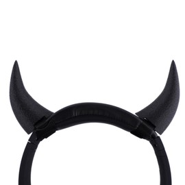 Cuernos de Diablo Universales para Audífonos, Accesorio de Cosplay, Disfraz Demonio (Negro)