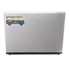 2 x 10cm Peace Love Vinyl Sticker Symbol Hippy Surf