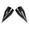Unbranded Spike Black Front Axle Cap Nut Covers For Harley