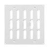 200x200mm (8x8") Sliding Grille Made of Sheet Steel – White