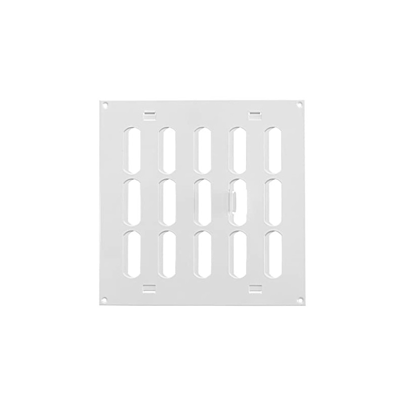 200x200mm (8x8") Sliding Grille Made of Sheet Steel – White