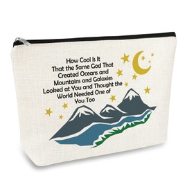 Inspiring Gifts Inspirational Gift for Teen Girl Makeup Bag Motivational Gifts for Best Friends Sister Daughter Niece Cosmetic Bag Birthday Christmas Graduation Gift Zipper Travel Toiletry Pouch