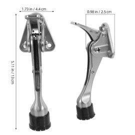 OSALADI 1 Set Adjustable Door Stopper with Slip Rubber Base Heavy Duty Foot Operated Door Stop for Home Garage and Indoor Use Design No Drilling Required