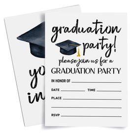 Weifuju Graduation Party Invitations 2025, Graduation Celebration Invitation College High School Graduation Announcement Invite Cards, 20 Invites with Envelopes (4"x6")