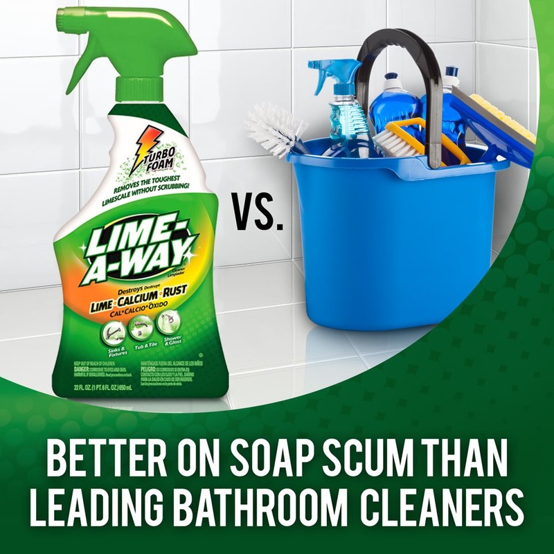 Lime-A-Way - 0-51700-87103-2 Bathroom Cleaner, Removes Lime Calcium Rust, 22