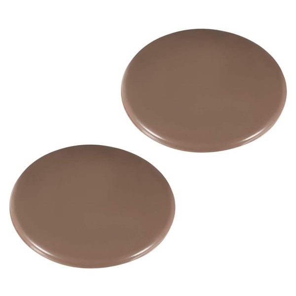 uxcell 80mm Wall Protectors Self Adhesive Door Handle Bumper Guard Stopper Silicone Stop Brown 2pcs