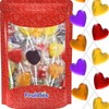 Fruidles Lollipops Heart Shaped Flavored Delicious Lollipop, Individually Wrapped, 12g