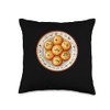 Pani Puri On A Decorative Plate Throw Pillow
