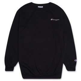 Champion Crewneck Sweatshirt Big and Tall - Fleece Pullover Sweatshirt for Men Black