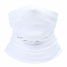 Unbranded UV Protection Neck Gaiter Windproof Face Mask Scarf Bandana Balaclava Sun Shield - White