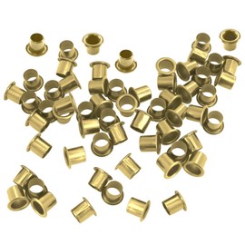 HolsterBuilder Kydex Rivets Eyelets, 8-8 1/4" Multicolored Grommet Eyelets for Tactical Holster Making, Knife Sheath Crafting, Fasteners for Custom DIY Kydex Projects (Brass, Set of 50)