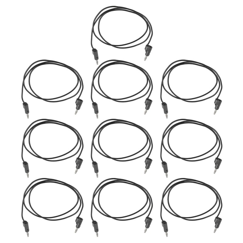 10 Set Banana Plug Test Leads Male to Male Brass