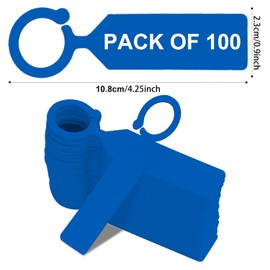 Yuanling Plant Labels Yuanling 100Pcs Plastic Waterproof Plant Tree Tags Nursery Garden Markers for Indoor Outdoor Gardening Plants Vegetables Flowers Potted (Dark Blue)