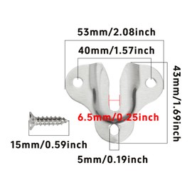 AUXBC 30Pcs Brushed Silver Keyhole Hangers, Single Keyhole Wall Mount Hanging Plates for Mirrors, Picture Frames, Coat Racks, Wooden Boards