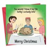 Twizler Funny Christmas Card Vegetarian Turkey - Merry Christmas Card