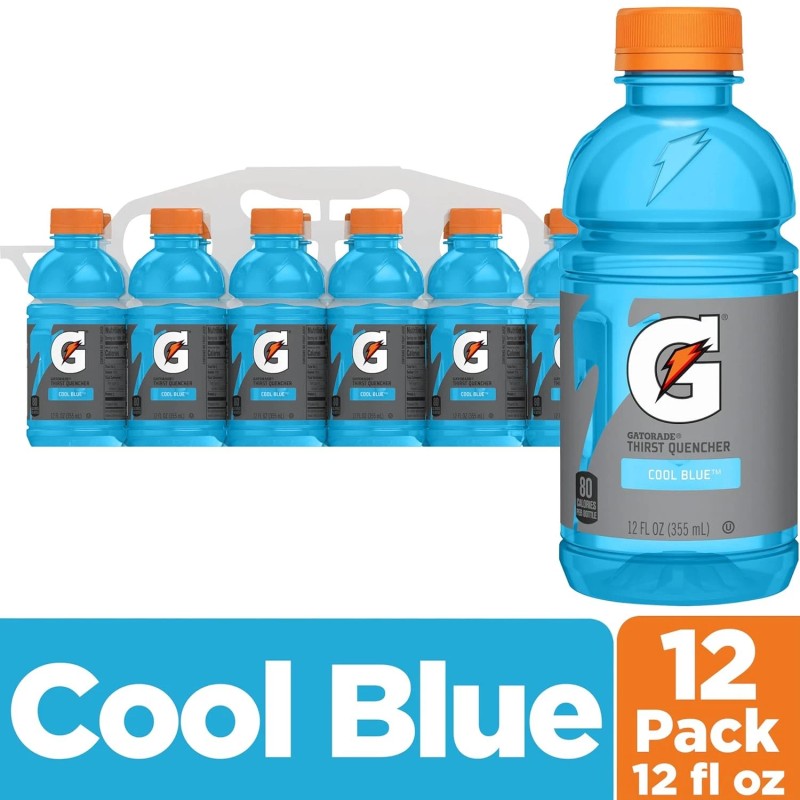 Gatorade Thirst Quencher, Cool Blue, 12 Fl Oz Pack of