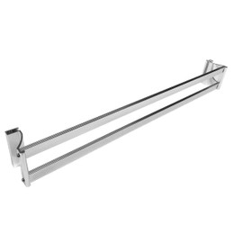 TECHNOLOGYLK Gordon Glass Brushed Nickel Sliding Frameless Shower Door Double Towel Bar Kit - 30 inch long