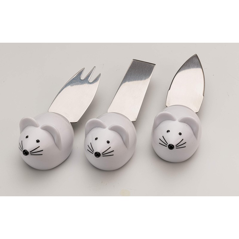 Mobi cheese serving board and tray with cheese motif and