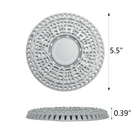 ICEICE Bathtub and Shower Drain Hair Catcher - 2 Pack Premium Silicone Drain Cover for Bathroom, Tub, and Shower - Heavy-Duty Hair Trap Stopper, Easy to Clean, 5.5 Inch, Grey