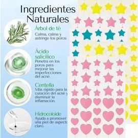 180 parches para el acné en forma de estrella y corazón en 3 colores y 2 tamaños. Parches para acné. Parches hidrocoloides absorbentes para tratar la erupción de acné y espinillas para el cuidado de la piel. Funciona para todo tipo de piel. Material segur