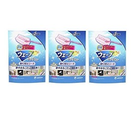 [Bulk Purchase] Wave Handy Wiper Replacement Sheet, Clear Pink, 4 Sheets x 3 Packs (Total of 12 Sheets)