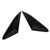 2PCS Rear Side Window Louver Gloss Black Sporty Look Scratch