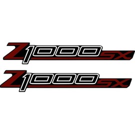 Pure Print Cut Z1000SX Motorcycle Sticker Set - 2 Pieces, 15 x 2.5 cm - High Quality Vinyl Sticker Suitable for Kawasaki Z1000SX - Weatherproof & UV Resistant (Red)