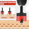 Rodison Countersunk Drill Wood Set, 5-Piece Adjustable Drill Countersink (2.8