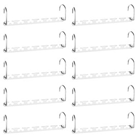 RAINBERG 10 Pack Metal Magic Hangers Space Saving Hangers Closet Space Saving Wardrobe Clothing Hanger Organizer, Updated Hook Design. (10)