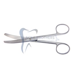 NOMI BROTHERS Dressing Scissors Blunt/Blunt Curved 5.5" Stainless Steel Medical Surgical Shear
