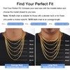 Jewlpire 14K Plated Gold Chain Necklace for Men, 4mm Rope