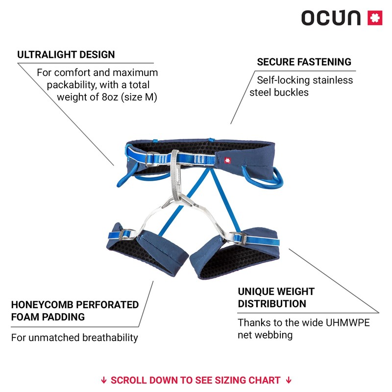 Ocun Flit 3 Blue, Climbing, Bouldering and Slackline, Size L