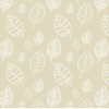 Oilcloth Tablecloth Washable Round 140 cm Leaves Beige