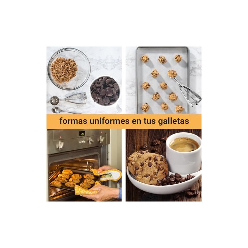 U Chef Cuchara para Galletas, Cuchara de Helado, Cucharas para