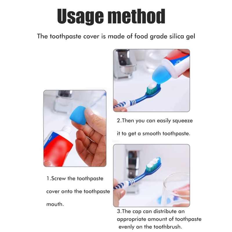 Self Locking Toothpaste Caps, 8 Pack No Waste Toothpaste Lid