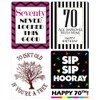 Chic 70th Birthday Wine Label Pack - Birthday Party Supplies,