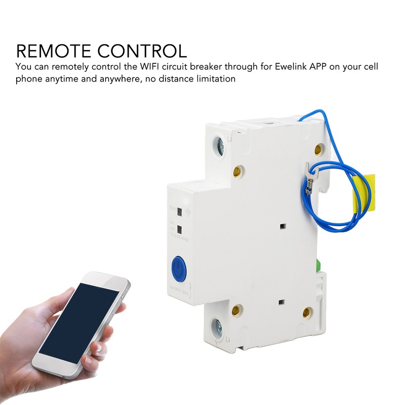 1P Circuit Breaker APP Remote Control DIN Rail Pa66 Intelligent