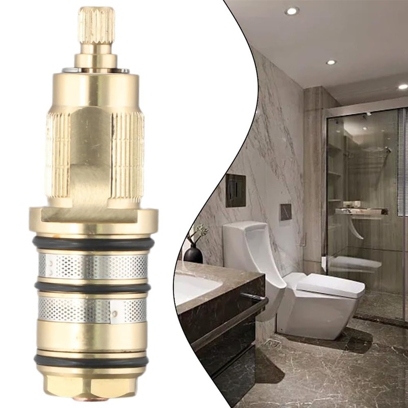 Snblzhef Thermostatic Shower Valve,Thermostatic Spool,Brass Replacement Thermostatic Shower Mixer Valves