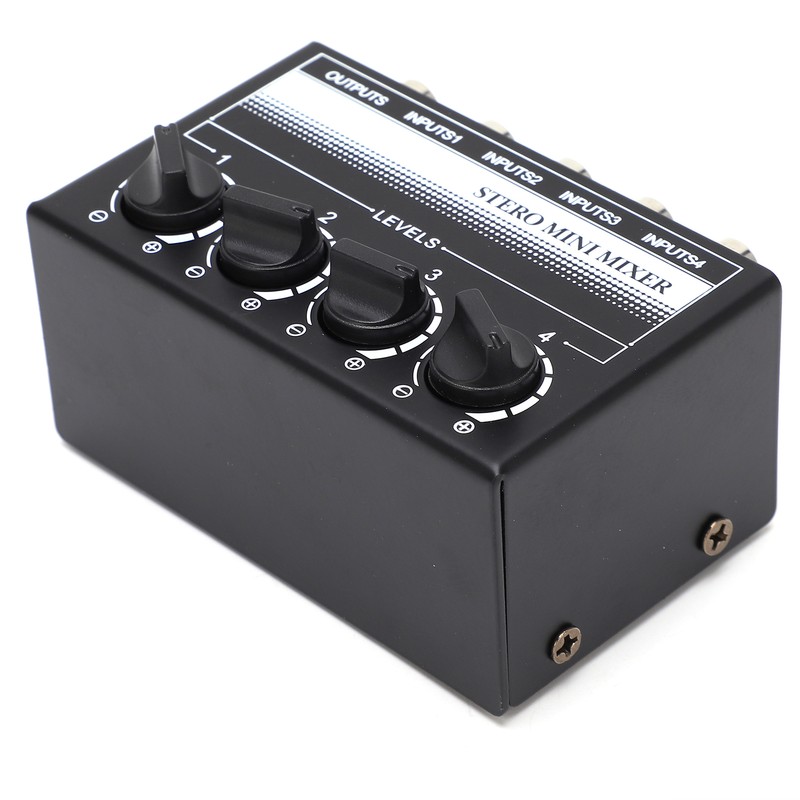 Stereo Mini Mixer Passive Audio Signal Controller 4 Channel Hub