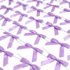 Satin Twist Tie Bows, Purple Bow (3 In, 100 Pack)