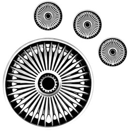 Hubcaps 14 inch Set of 4, Caps for 14 Rim, Wheel Covers for Iron Rim, Wheel Cover Hubcaps Set of 4, Replacement Rim Hub Cap,ABS Material Exterior Accessories (Blade Style, 14 inch)