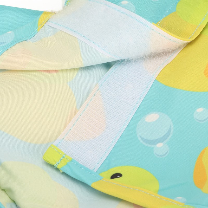 Pet Rain Jacket Duckling Pattern Waterproof Reflective Adjustable 4 Legs